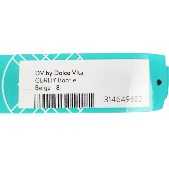 DV By Dolce Vita Gerdy Beige Bootie Size 8 Leather Wrap Wedge Heel - Picture 6 of 9